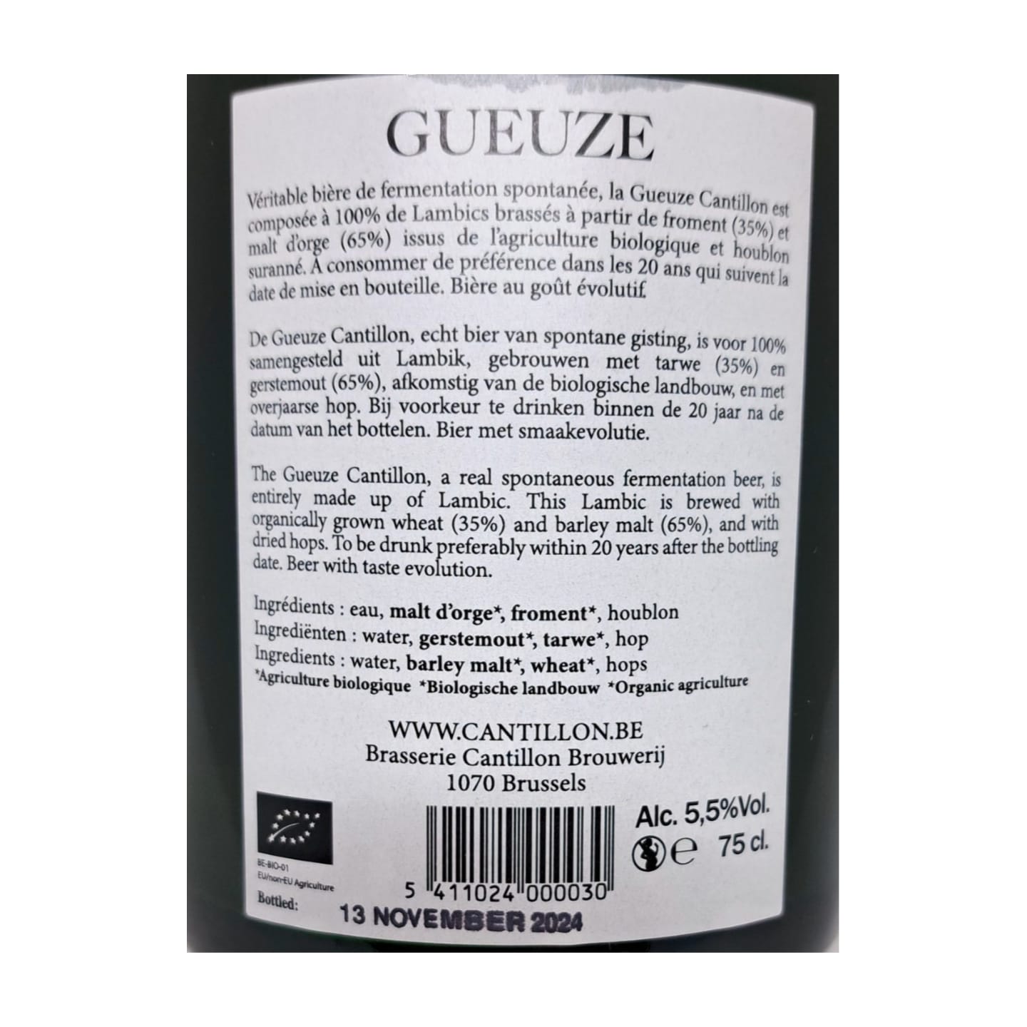 Cantillon Classic Geuze 2024 -2025 | Lambic