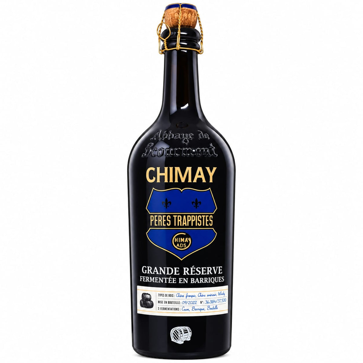 Chimay Grande Réserve Fermentée En Barriques - Chêne Français, Chêne Américain, Rhum (02/2025) BA Quadrupel