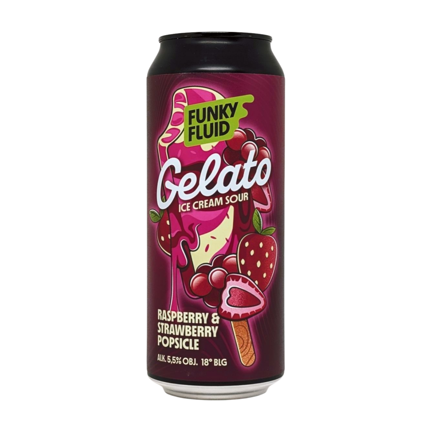 Funky Fluid Gelato Raspberry & Strawberry Popsicle | Pastry Sour
