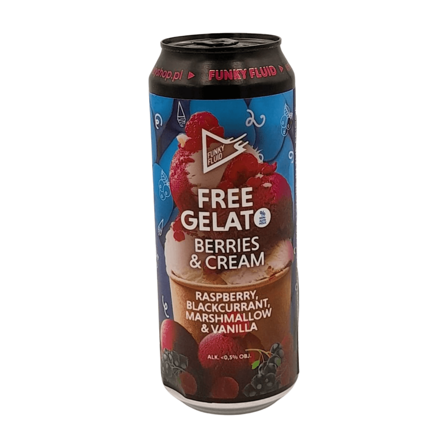 Funky Fluid Free Gelato: Berries & Cream | Non Alcoholic Sour Webshop Online Verdins Bierwinkel Rotterdam