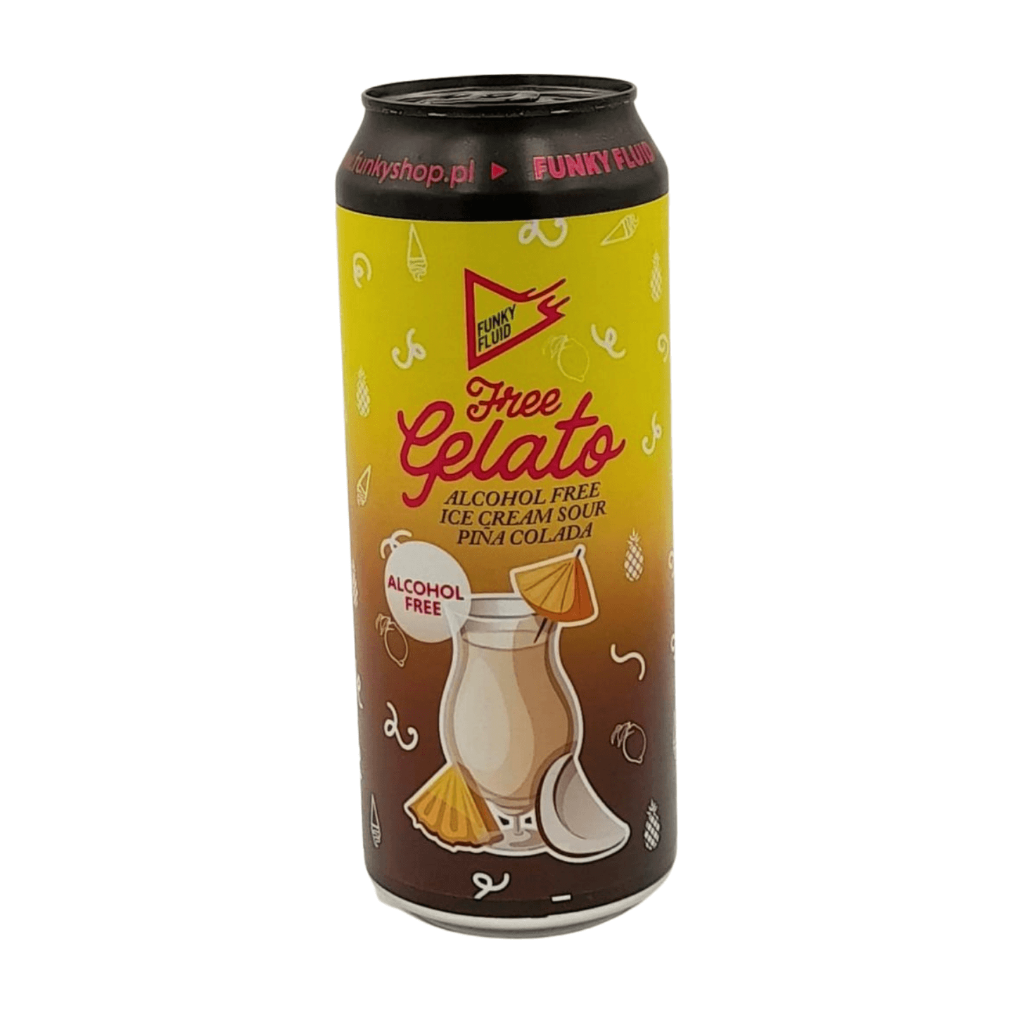 Funky Fluid Free Gelato: Pina Colada | Non Alcoholic Sour Webshop Online Verdins Bierwinkel Rotterdam
