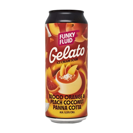 Funky Fluid Gelato: Blood Orange & Peach Coconut Panna Cotta Smoothie Sour