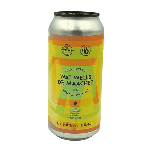 Hoppebräu x Baxbier Brewery Wat Wells De Maache? | Dry Hopped Kölsch Ale Webshop Online Verdins Bierwinkel Rotterdam