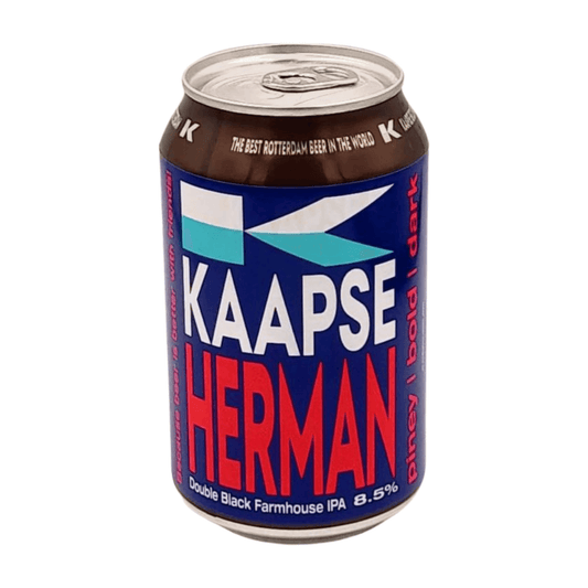 Kaapse Brouwers x Dok Brewing Company HERMAN | Double Black Farmhouse IPA Webshop Online Verdins Bierwinkel Rotterdam