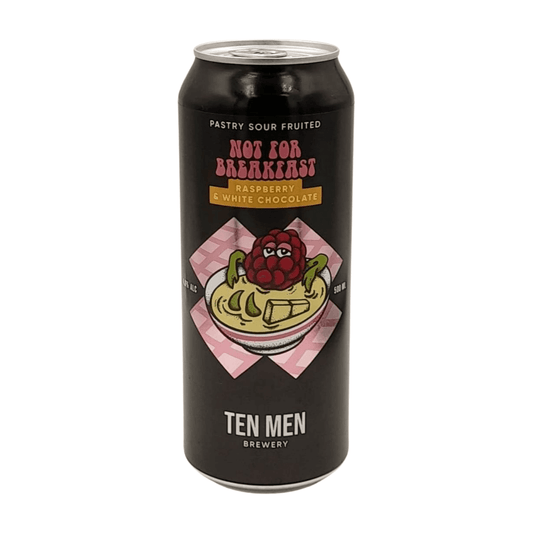 Ten Men Brewery Not For Breakfast: Raspberry and White Chocolate | Fruited Pastry Sour Webshop Online Verdins Bierwinkel Rotterdam