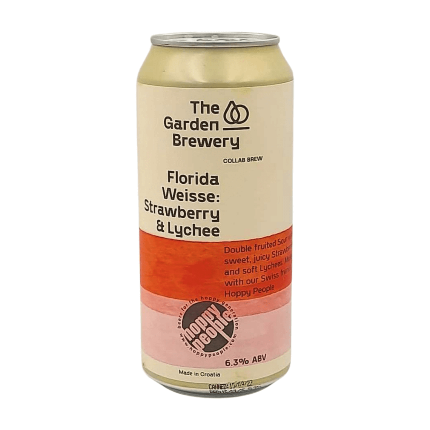 The Garden Brewery x Hoppy People Florida Weisse Strawberry & Lychee | Fruited Berliner Weisse Webshop Online Verdins Bierwinkel Rotterdam