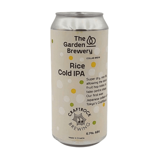 The Garden Brewery X Craftrock Rice Cold | Cold IPA Webshop Online Verdins Bierwinkel Rotterdam