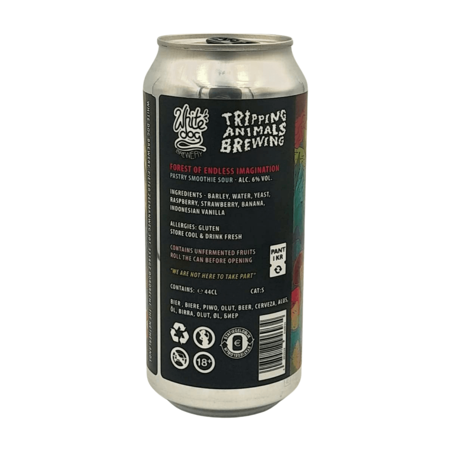 White Dog Brewery x Tripping Animals Brewing Forest Of Endless Imagination | Raspberry Strawberry Banana Vanilla Pastry Smoothie Sour Webshop Online Verdins Bierwinkel Rotterdam